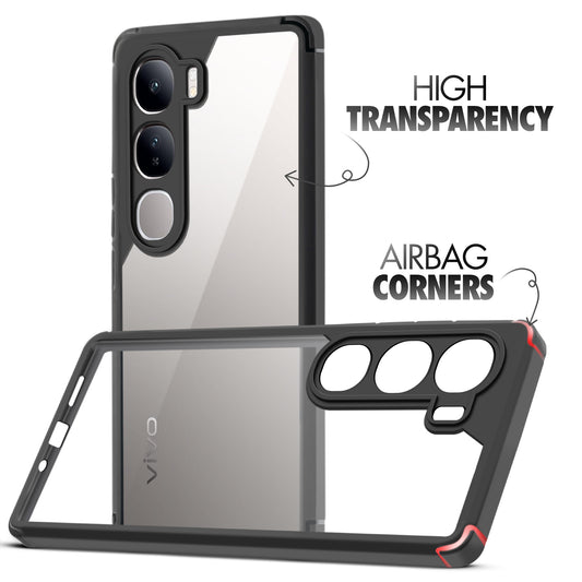 Silicone Border Transparent Back Cover for Vivo Y300 5G