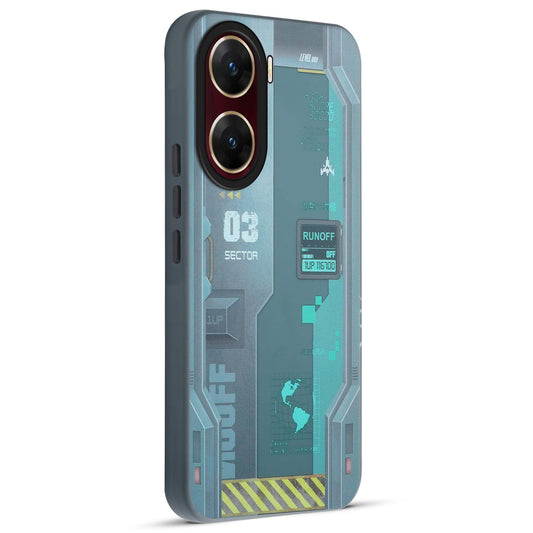 Mechanical Circuit Print Hard Back Cover For Vivo V29e 5G