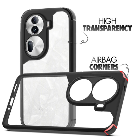 Silicone Border Transparent Back Cover for Oppo Reno 11 Pro 5G