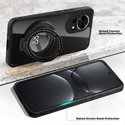Soft Frame Clear Case Ring Holder Kickstand For Huawei nova 13 5G
