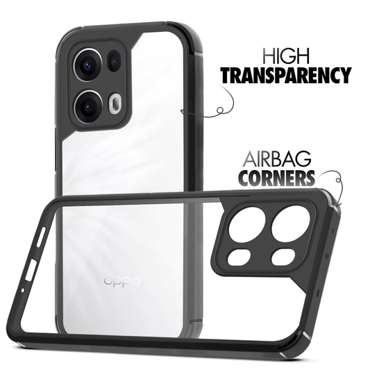 Silicone Border Transparent Back Cover for Oppo Reno 13 Pro 5G
