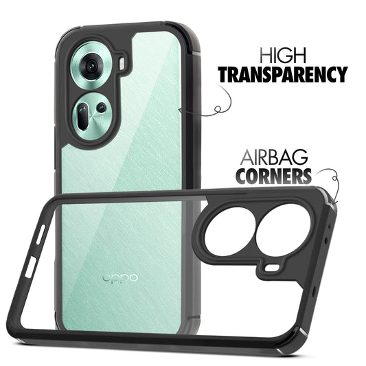 Silicone Border Transparent Back Cover for Oppo Reno 11 5G