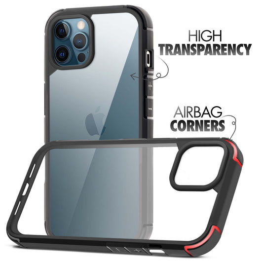 Silicone Border Transparent Back Cover for Apple iPhone 12 Pro Max
