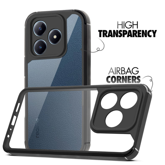 Silicone Border Transparent Back Cover for Realme C63