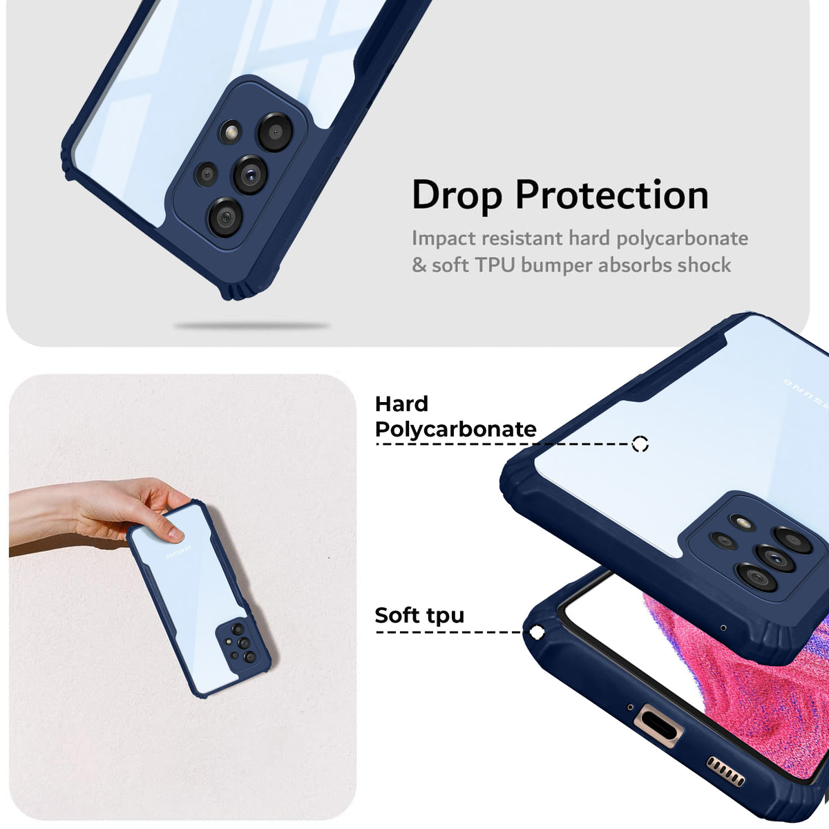Premium Acrylic Transparent Back Cover for Samsung A53 5G