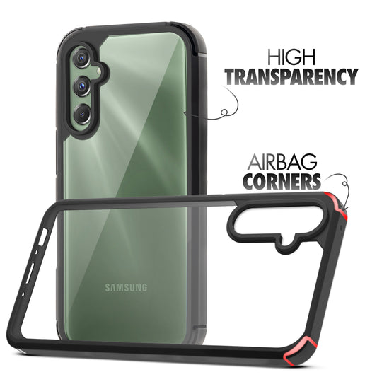 Silicone Frame Transparent Hard Back Cover for Samsung A35 5G