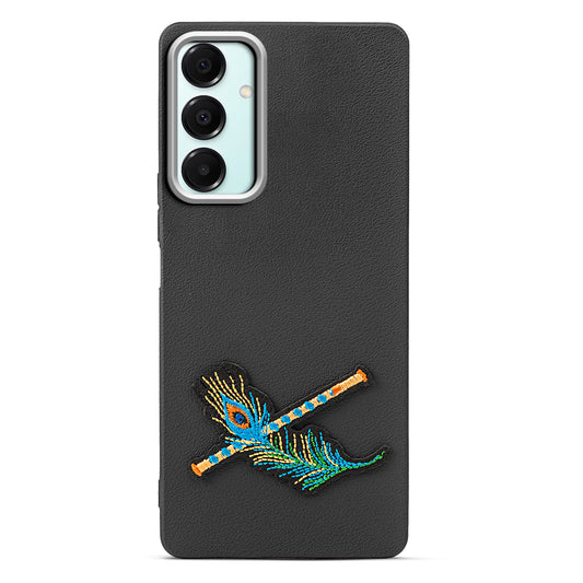 Sleek Textured Silicone Case for Samsung A16 5G Featuring Divine Embroidery on the Back