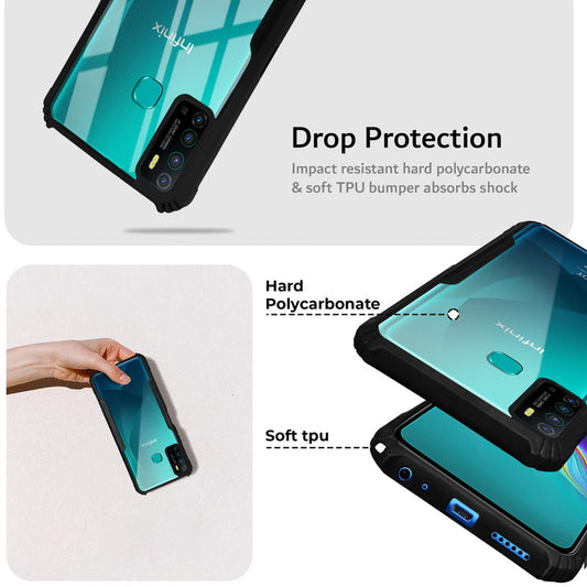 Premium Acrylic Transparent Back Cover for Infinix Hot 9