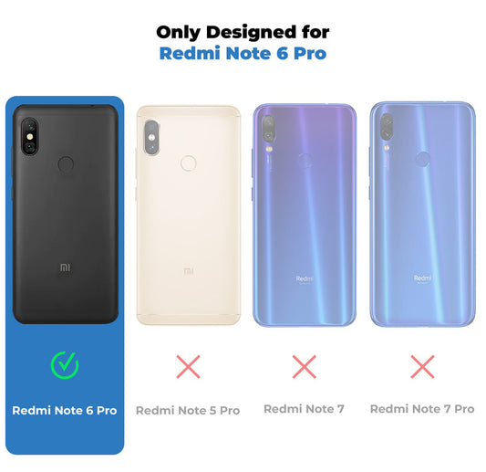 Silicone Border Transparent Back Cover for Redmi Note 6 Pro