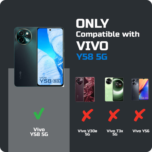 Silicone Border Transparent Back Cover for Vivo Y58 5G