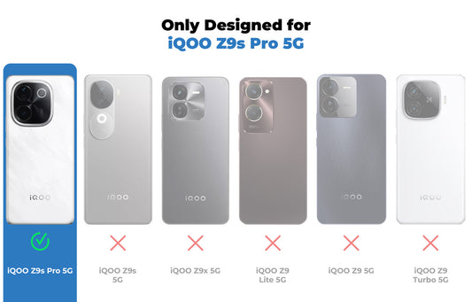 Premium Silicon Soft Framed Case with Clear Back Cover For iQOO Z9s Pro 5G