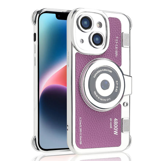 Cute 3D Vintage Camera Bag-Style Back Cover For Apple iPhone 14