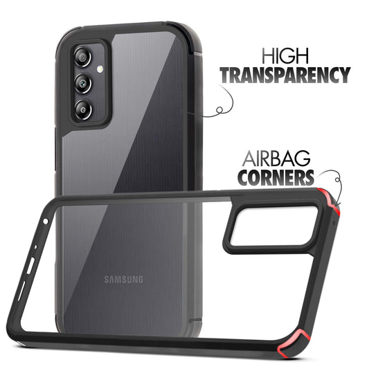 Silicone Frame Transparent Hard Back Cover for Samsung A14 5G