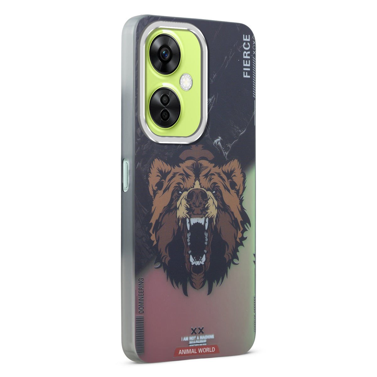 Night Glow & Shiny Hard Phone Cover with Silver Camera Ring For OnePlus Nord CE 3 Lite 5G