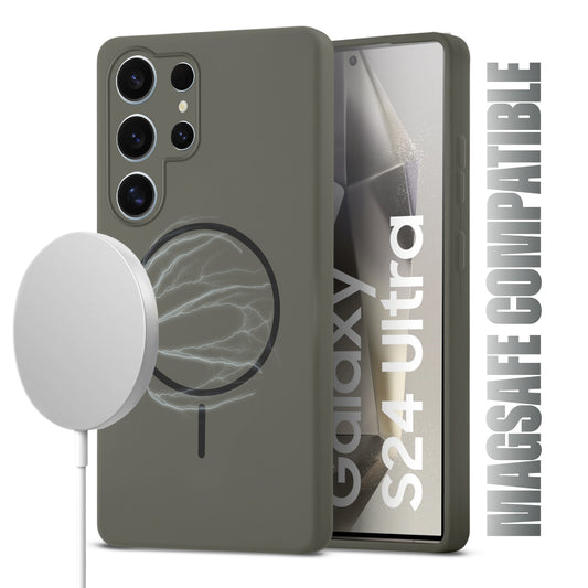 MagSafe Compatible Liquid Silicone Case For Samsung S24 Ultra 5G