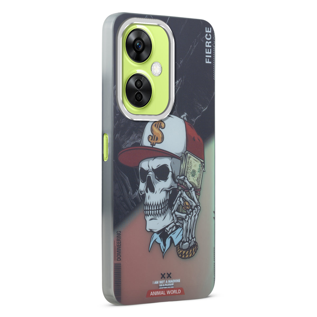 Night Glow & Shiny Hard Phone Cover with Silver Camera Ring For OnePlus Nord CE 3 Lite 5G