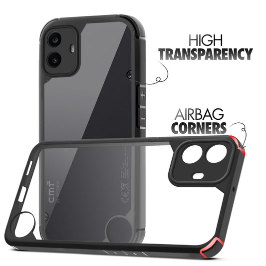 Silicone Border Transparent Back Cover for CMF By Nothing Phone 1