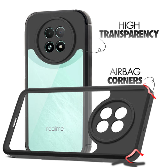 Silicone Border Transparent Back Cover for Realme 13 Pro 5G
