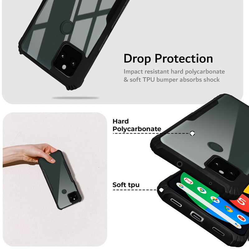 Premium Acrylic Transparent Back Cover for Google Pixel 5A