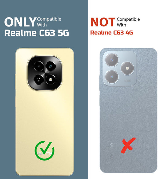 Crystal Clear Hard Back Anti-Yellowing Phone Case For Realme C63 5G