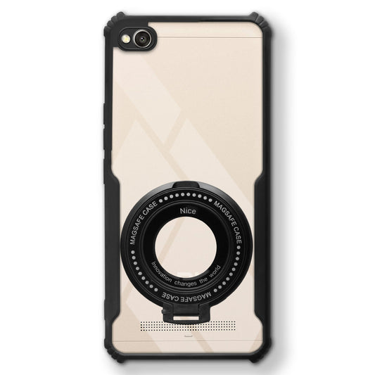Premium Acrylic Transparent Case with Matte Ring Holder Kickstand Back Cover for Redmi 4A