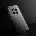 Crystal clear anti-yellow hard back case for Vivo X300 Pro 5G placed on surface showing slim profile and precise camera cutouts