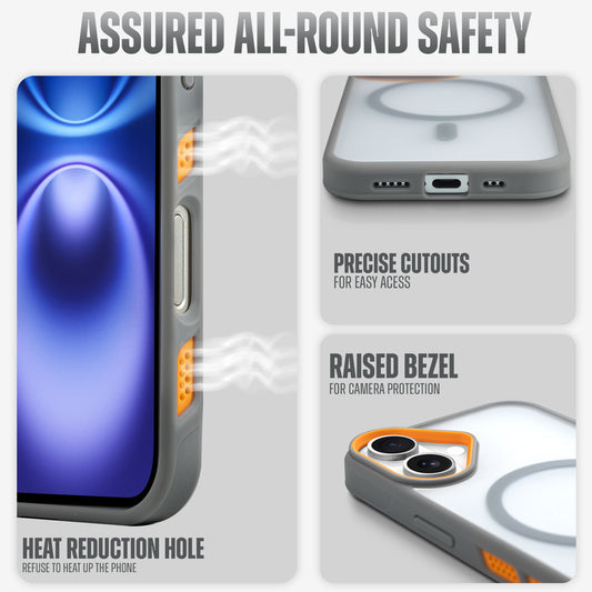 Functional and Stylish with Enhanced Heat Management Magsafe Compatible Back Case For Apple iPhone 16