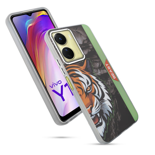 Beast Mode Animal Printed Back Case For Vivo Y16 With Hard Back & Glow Effect