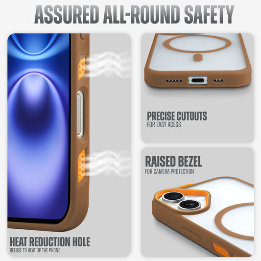 Functional and Stylish with Enhanced Heat Management Magsafe Compatible Back Case For Apple iPhone 16