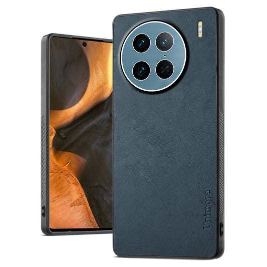 Unimore Leather Hard Case with Shiny Camera Protection For Vivo X90 Pro 5G