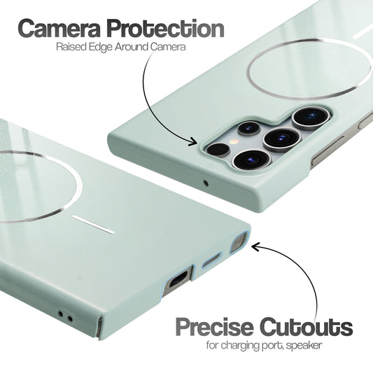 Smooth & Shiny Glossy Hard Back Cover Case For Samsung S23 Ultra 5G With Magsafe Support