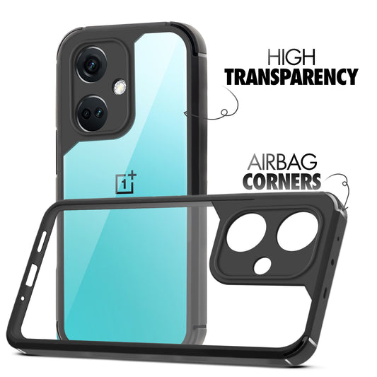 Silicone Frame Transparent Hard Back Cover for OnePlus Nord CE 3 5G