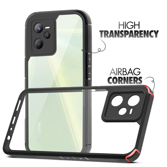 Silicone Border Transparent Back Cover for Realme C35