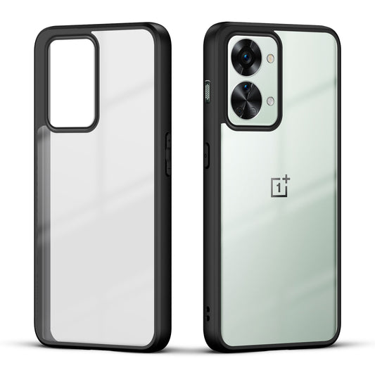 Premium Silicon Soft Framed Case with Clear Back Cover For OnePlus Nord 2T 5G