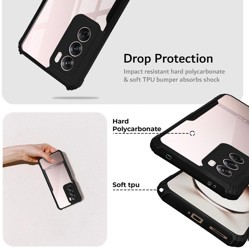 Premium Acrylic Transparent Back Cover for Oppo Reno 12 Pro 5G