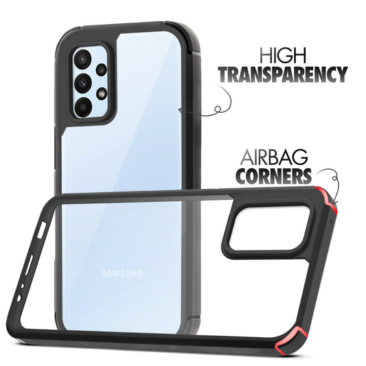 Silicone Border Transparent Back Cover for Samsung A52s 5G