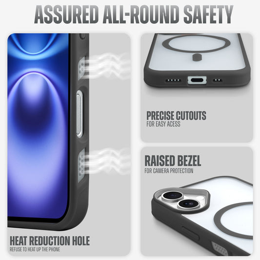 Functional and Stylish with Enhanced Heat Management Magsafe Compatible Back Case For Apple iPhone 16