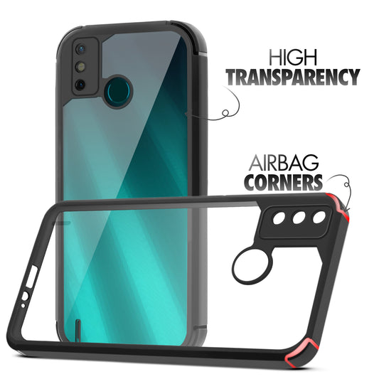 Silicone Border Transparent Back Cover for Tecno Spark Go 2020
