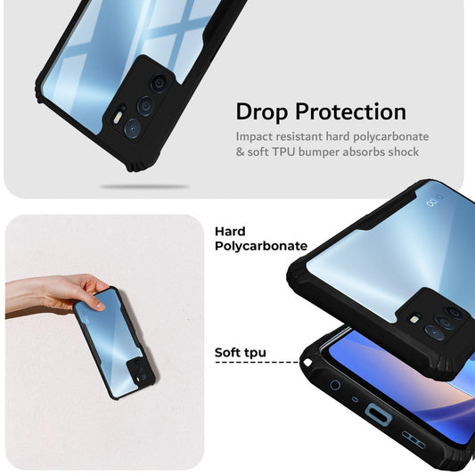 Premium Acrylic Transparent Back Cover for Oppo A16