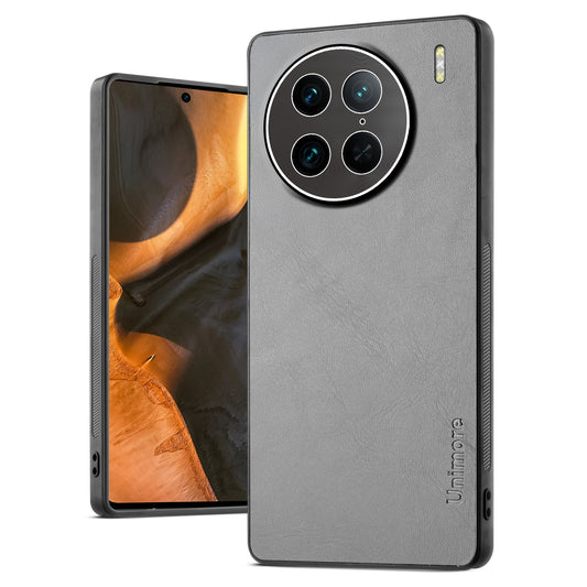 Unimore Leather Hard Case with Shiny Camera Protection For Vivo X90 Pro 5G
