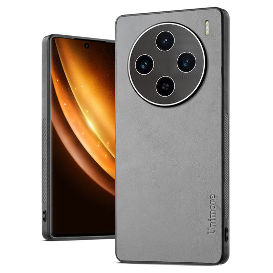 Unimore Leather Hard Case with Shiny Camera Protection For Vivo X100 5G