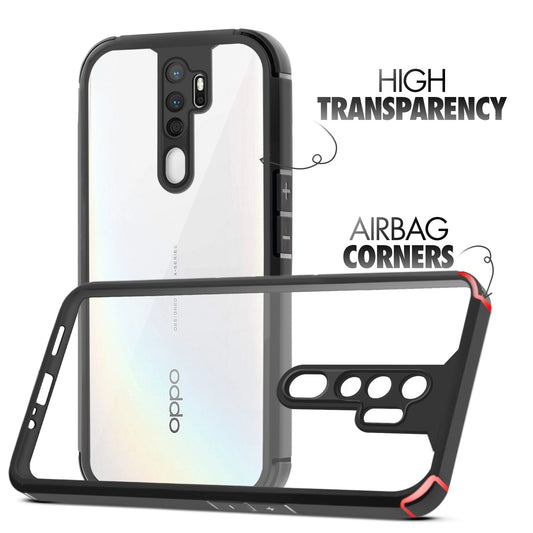 Silicone Border Transparent Back Cover for Oppo A5 2020