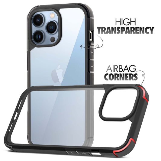 Silicone Border Transparent Back Cover for Apple iPhone 13 Pro