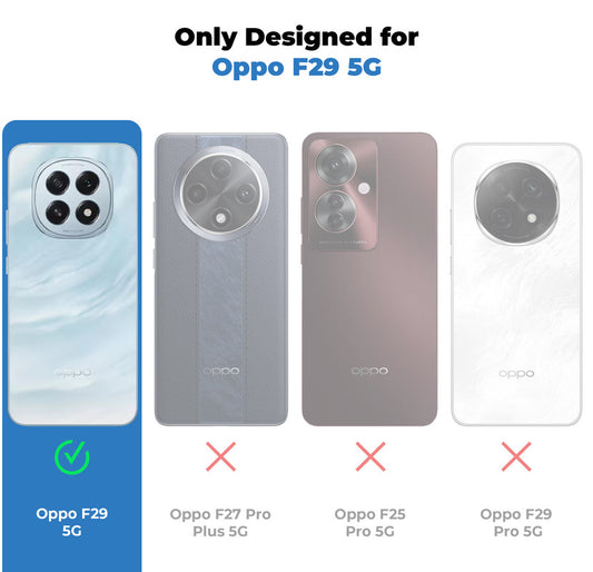 Shockproof Hybrid Transparent Phone Case For Oppo F29 5G with Hard Back and Soft Bumper for Maximum Protection