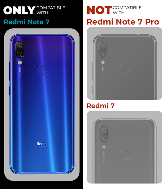 Silicone Frame Transparent Hard Back With Holder Kickstand Case For Redmi Note 7