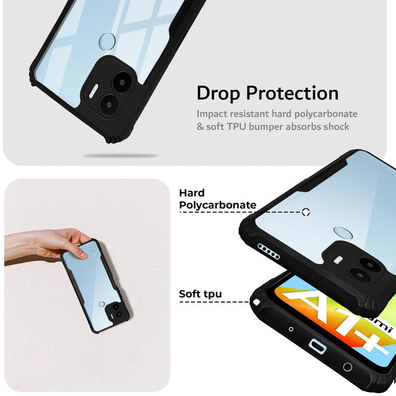 Premium Acrylic Transparent Back Cover for Redmi A1 Plus