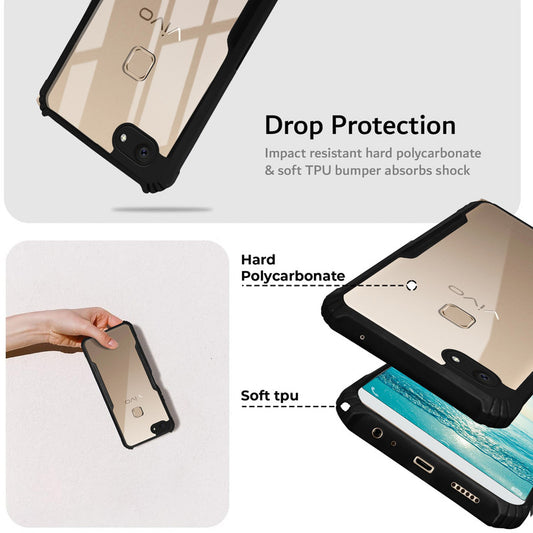 Premium Acrylic Transparent Back Cover for Vivo V7