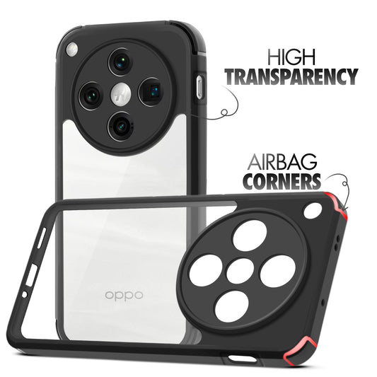 Silicone Border Transparent Back Cover for Oppo Find X8 Pro 5G