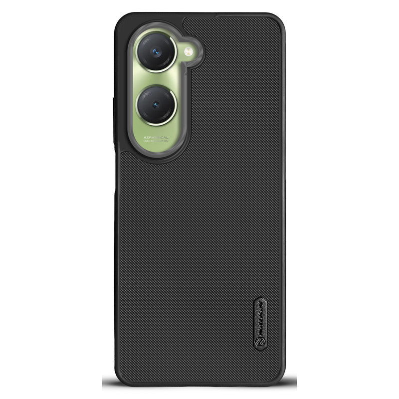 Dotted Silicon With Matt Ring Camera Protection Back Case Cover for Vivo Y18