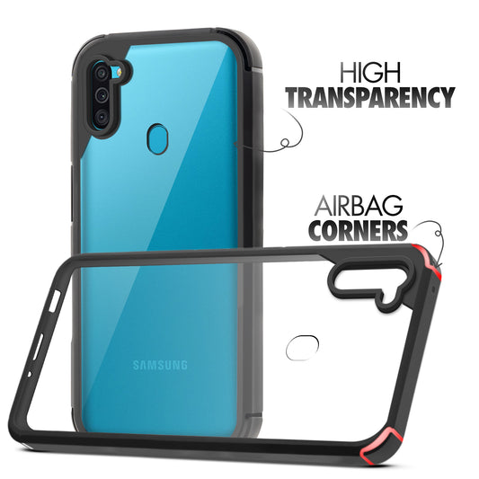 Silicone Border Transparent Back Cover for Samsung A11